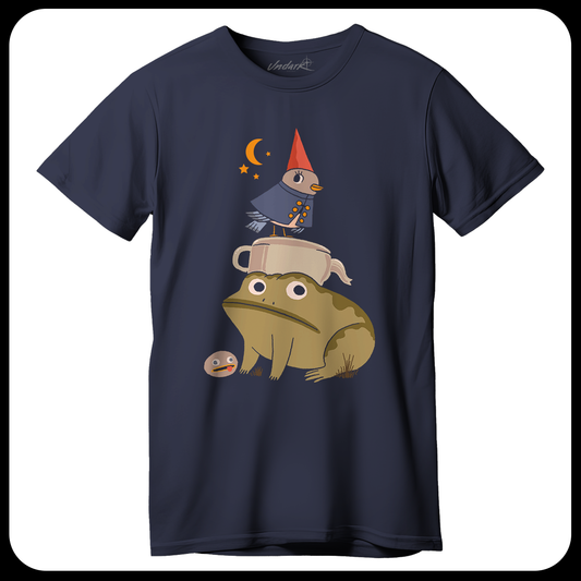 Playera Bird and frog
